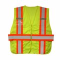 Cordova COR-BRITE Expandable Safety Vest, Class 2 - Lime, S-XL VS291PS/XL